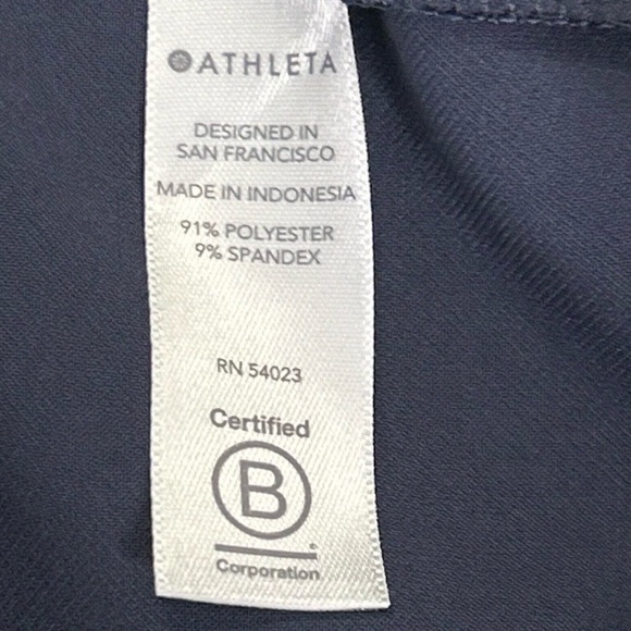 Athleta Women's Size 12 Metropolis Wide Leg Pull On Pant Navy Blue 530635 - Picture 5 of 11